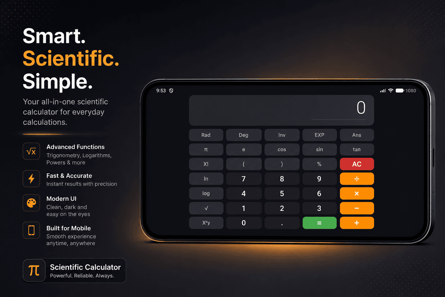 Scientific Calculator Application preview